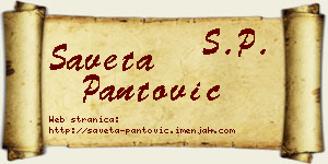 Saveta Pantović vizit kartica